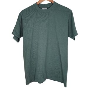 Pro 5 Super Heavy Cotton Crew Neck Short Sleeve Tee in Green Size M